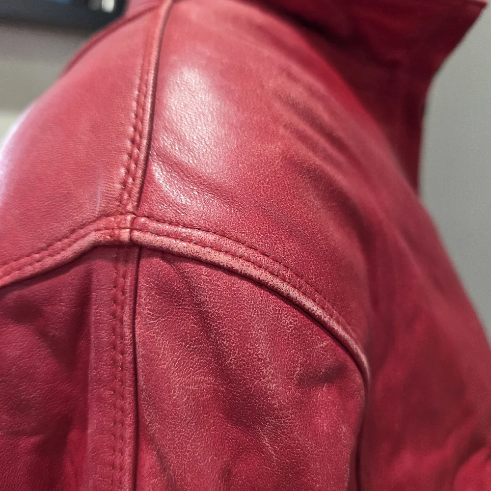 Vintage 90s  Leather Bomber Jacket - Picture 5 of 12